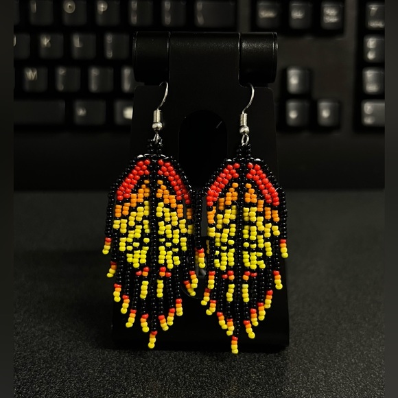 Bohemian Style Beaded Earrings 🍂 - Picture 2 of 4